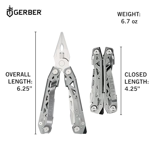Gerber Gear Suspension-NXT 15-in-1 EDC Multi tool with Pocket Knife, Needle Nose Pliers and Wire Stripper Tools, Gifts for Men