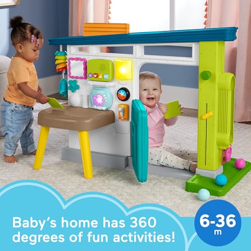 Fisher-Price Baby Learning Toy Laugh & Learn Ultimate Playhouse with Smart Stages & 9 Pretend Play Accessories, Infants & Toddlers Ages 6+ Months