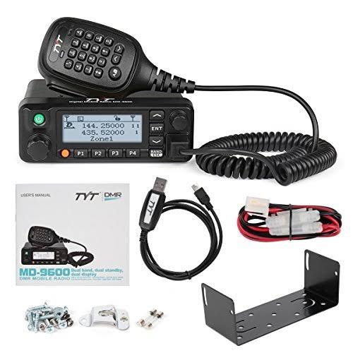 TYT MD-9600 Dual Band Digital DMR Mobile Car Truck Transceiver, VHF/UHF 3000 Channels,10000 Contacts, 250 Zones, 50W VHF/45W UHF