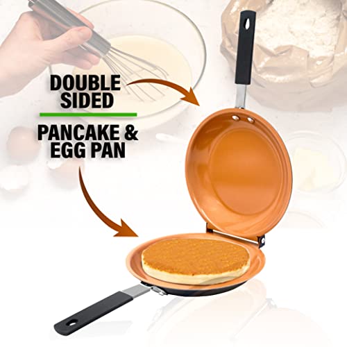 Gotham Steel 20 Pc Pots and Pans Set & Double Sided Pan