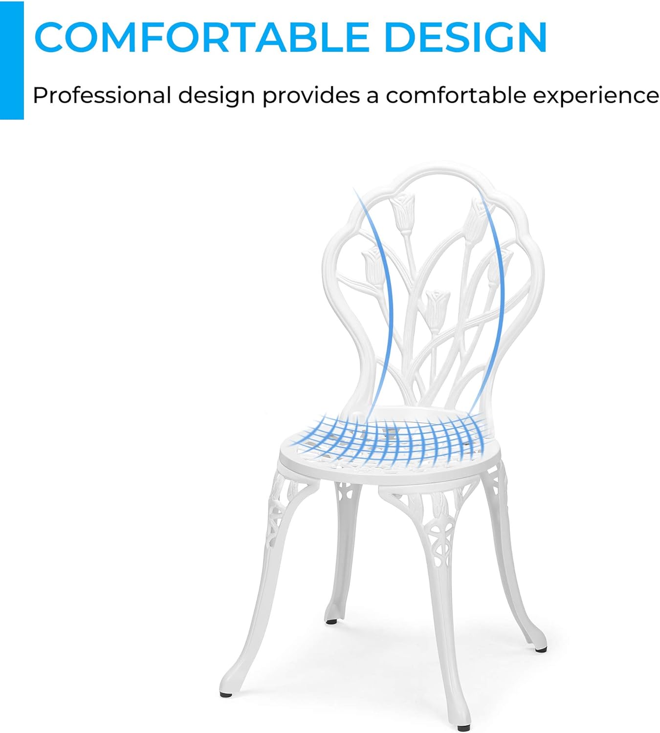 Laurel Canyon 3-Piece Cast Aluminum Patio Bistro Sets Antique Copper Finish Outdoor Furniture with Rust-Resistant Small Round Table and 2 Chairs for