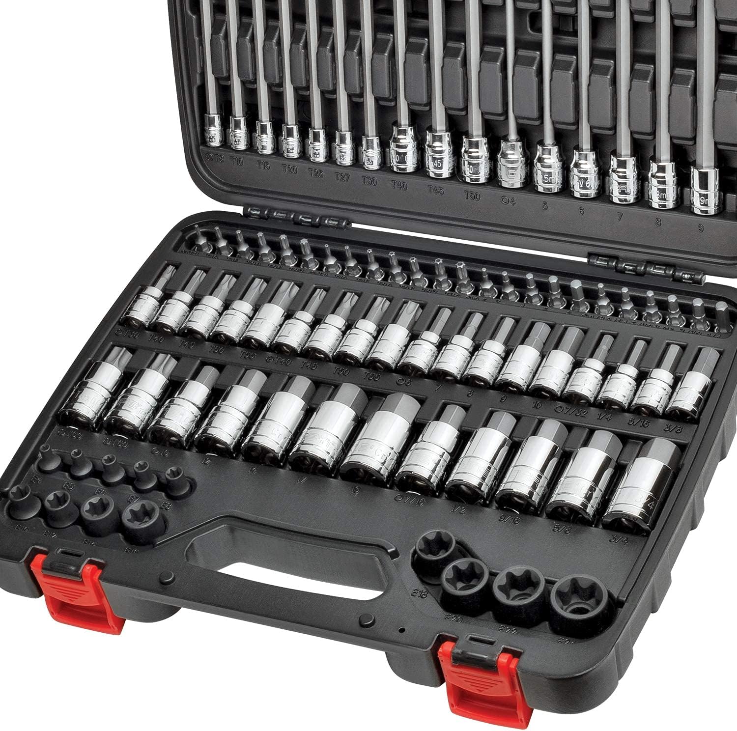 CARBYNE Master Hex & Torx Bit Socket Set, 84 Piece | SAE & Metric, S2 Steel Bits | 1/4, 3/8 & 1/2 Drive