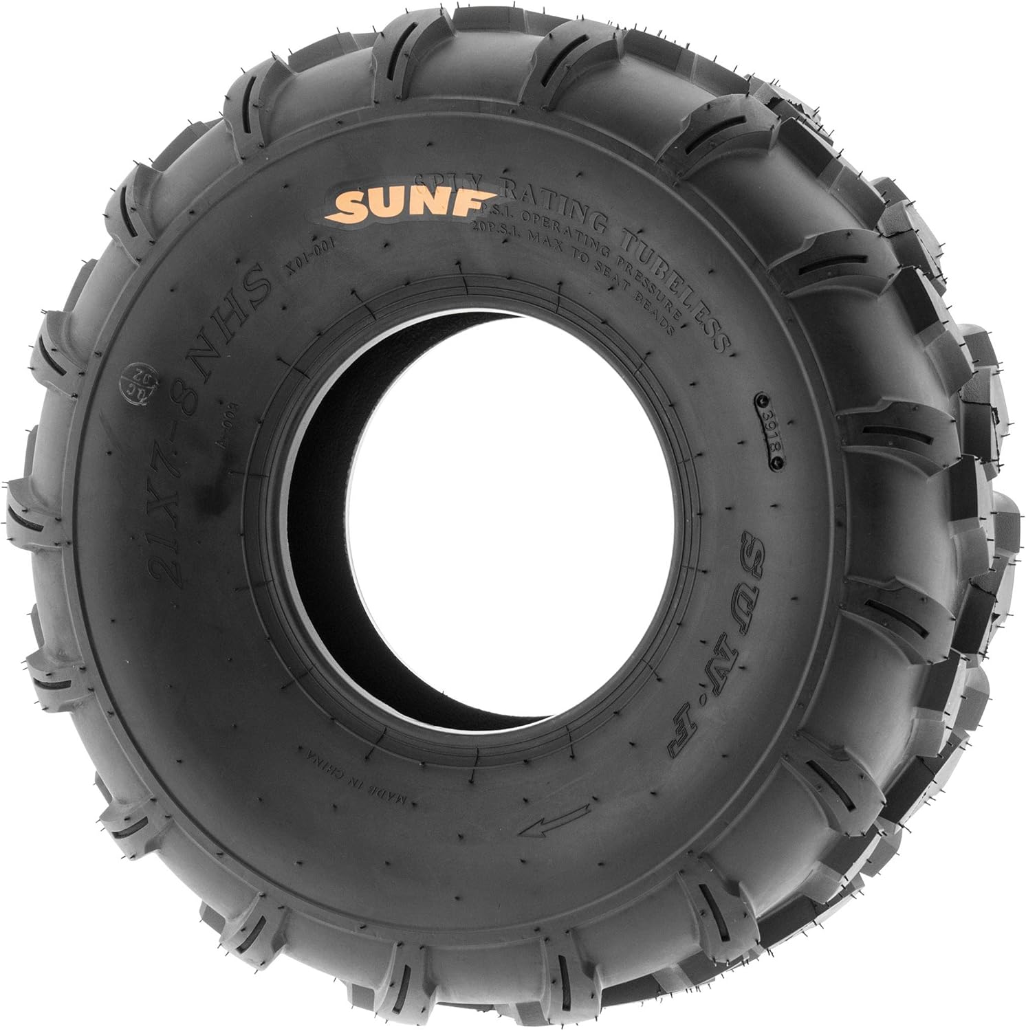 SunF A003 ATV/UTV/Lawn-Mowers Off-Road Tire 18x7-8, 6 PR, Directional Tread (Pair of 2)