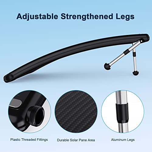 Curve Solar Pool Heater, Made for Above-Ground and Inground Pools, Includes Two Hoses & Clamps, Two Adapters