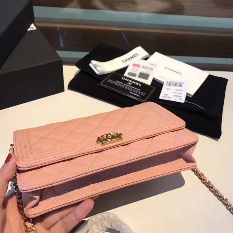 Chanel Quilted Caviar Leboy W-Chain Bag 80287