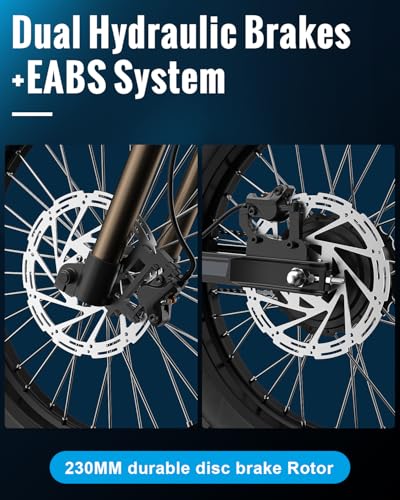 Riding'times Upgraded GT73/GT73PRO Electric Dirt Bike for Adults 2400W/3000W, Max 37/50 MPH & 85 Mile Long Range Ebike with 25" Motorcycle Tires