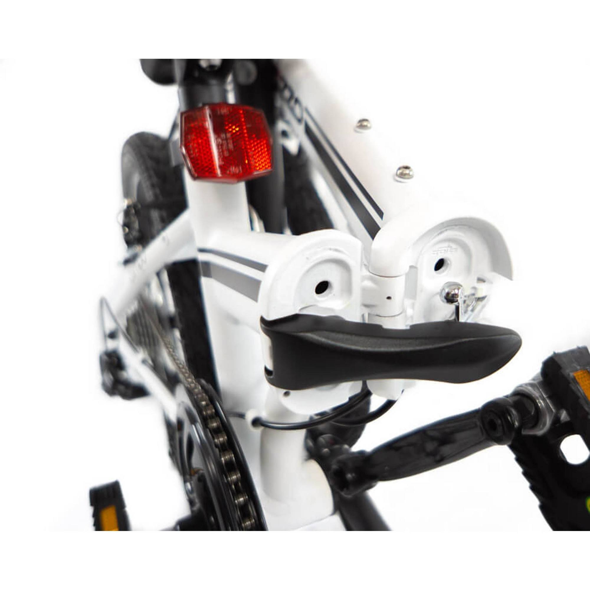 Zizzo Campo 7-Speed Aluminum 20x22 Folding Bike - White