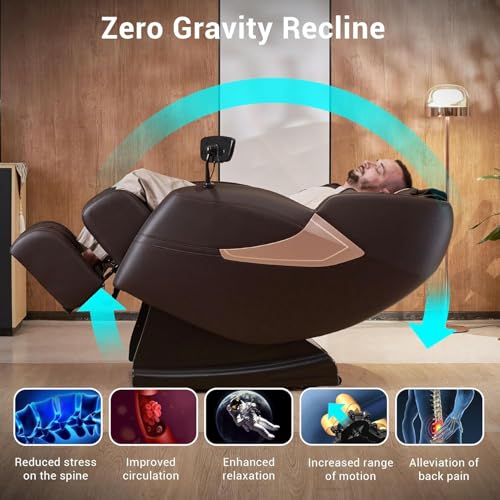Massage Chair, 14 Massage Points Full Body Massage Chair, Zero Gravity Extra Large Shiatsu Recliner w/Lumbar & Calf Heating, 20 Auto Modes