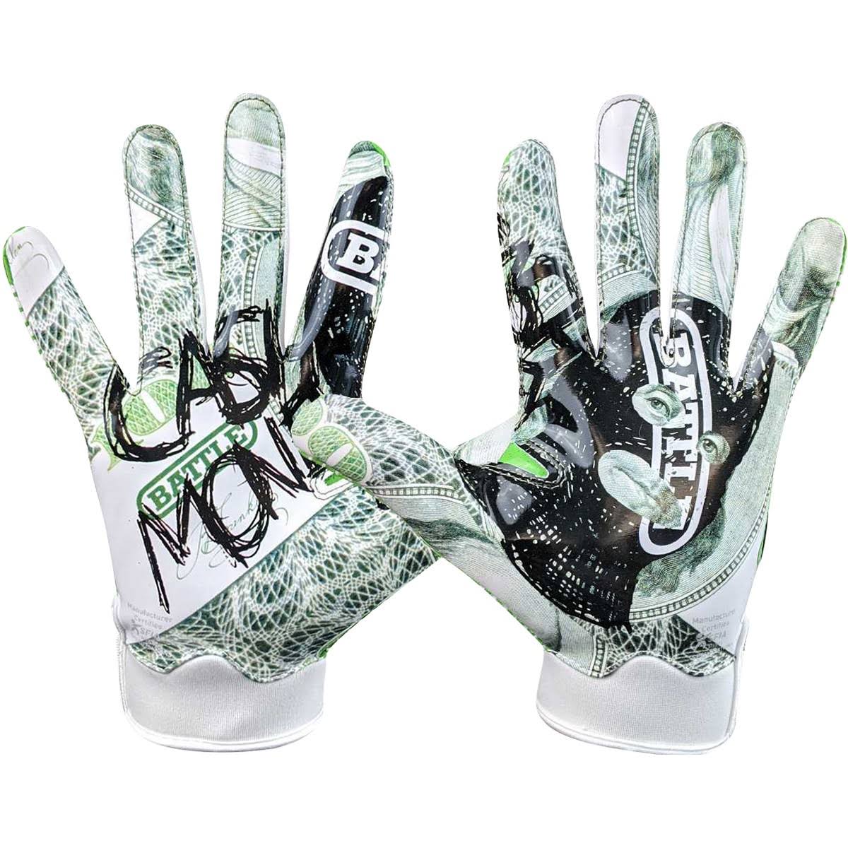 Battle Sports Cash Money Doom 1.0 Football Receiver Gloves