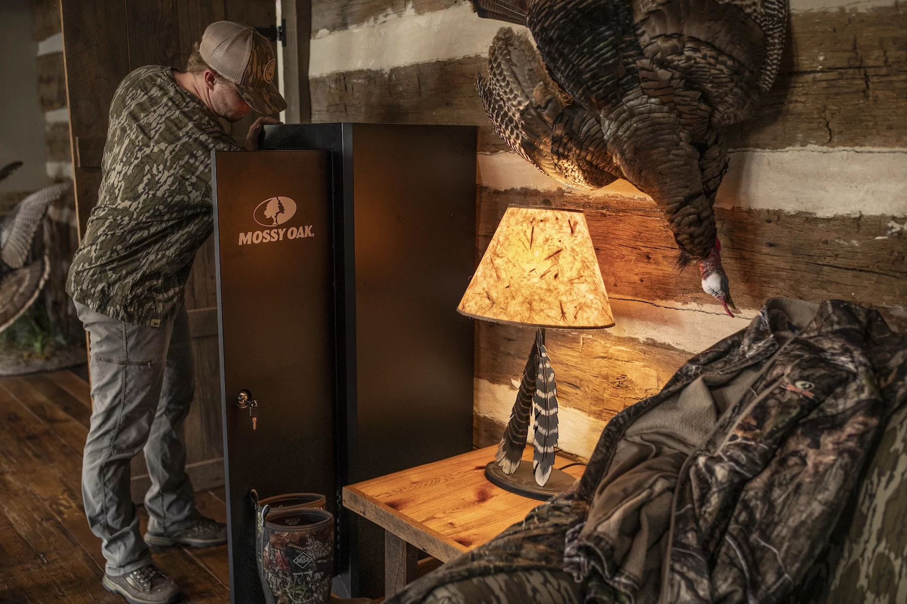 Mossy Oak 18 Gun Security Cabinet, 21 in. x 18 in. x 55 in., Black