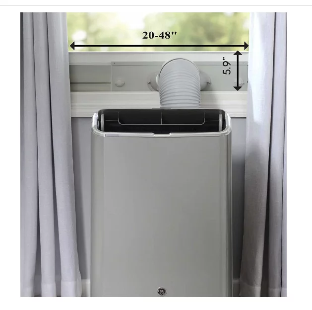 GE 7,500 BTU Portable Air Conditioner for Rooms up to 300 Sq ft., 3-in-1 Functionality with Remote