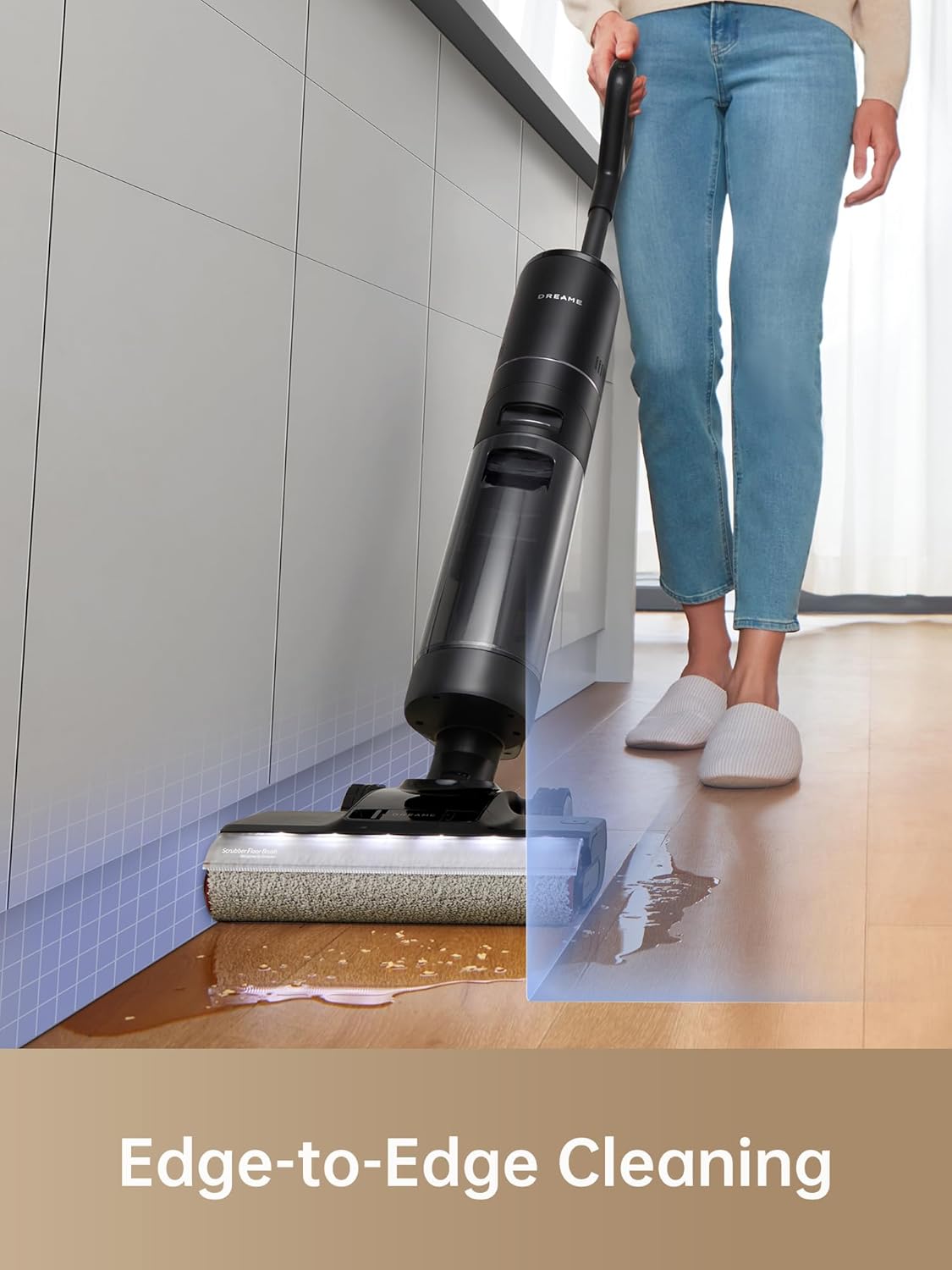 dreame H13 Pro Wet Dry Vacuum Cleaner, Smart Floor Cleaner Vacuum Mop for Hard Floors, 140°F Brush Wash, Hot Air & Dual Rotation Self-Cleaning