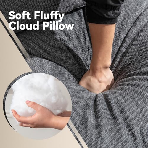 Cloud Couch Modular Sectional Sofa Modern Oversized Couches with Ottoman 7 Seater L-Shaped Sofas Comfy Couches for Living Room Spacious Space