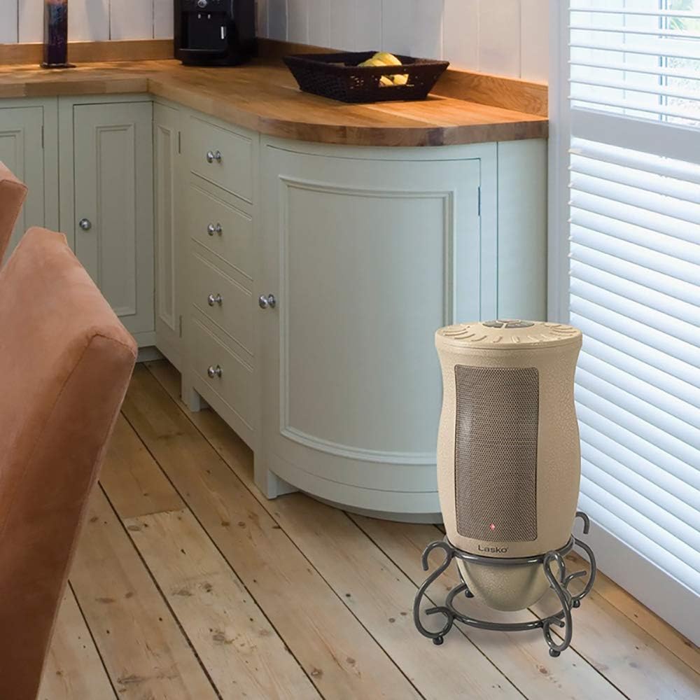 Lasko 6435 Designer Series 1500 Watt Decorative Base Oscillating Ceramic Space Heater with 3 Heat Settings and Built In Safety Features