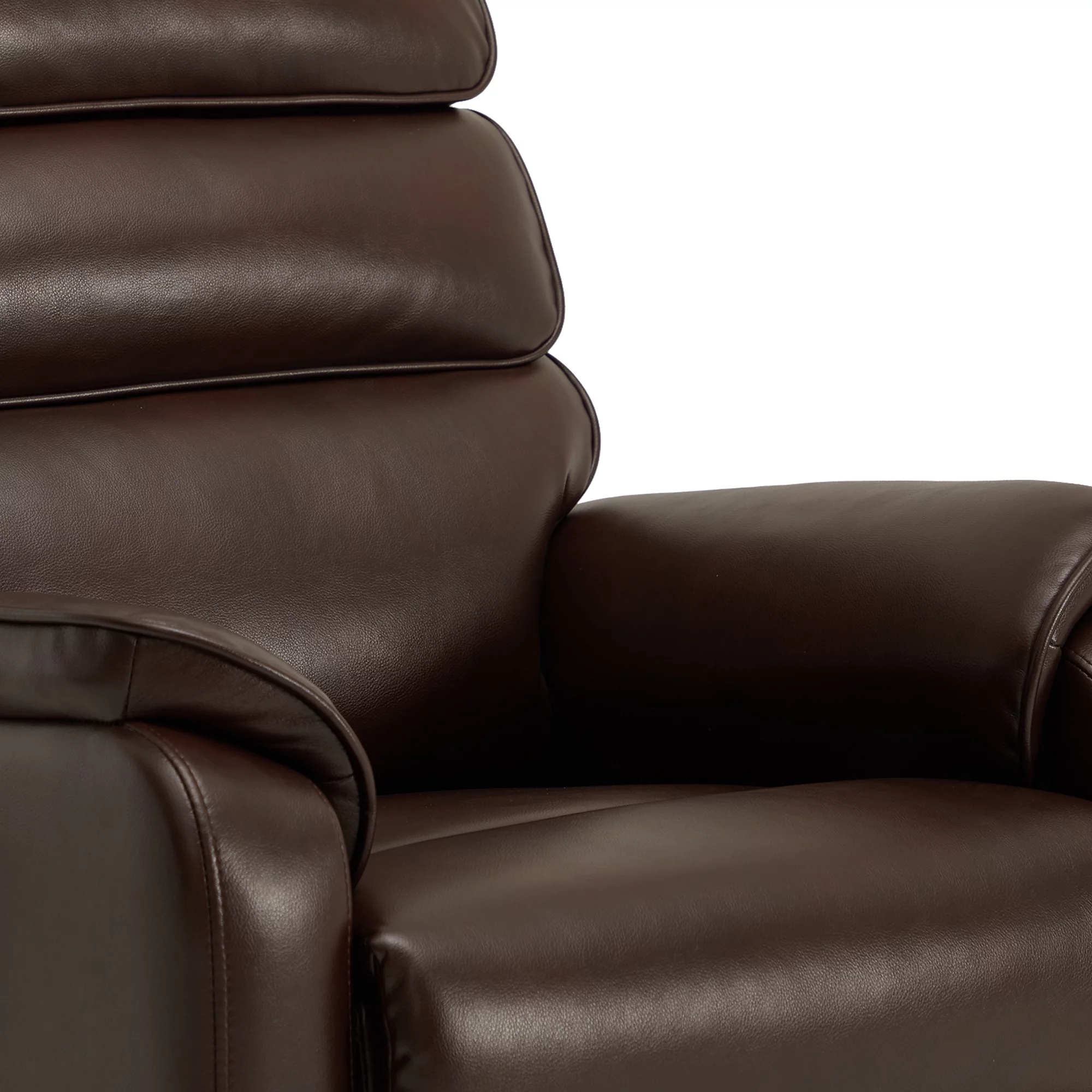 Dual Motor Lift Recliner with Massage Heating (Brown Faux Leather-9188)