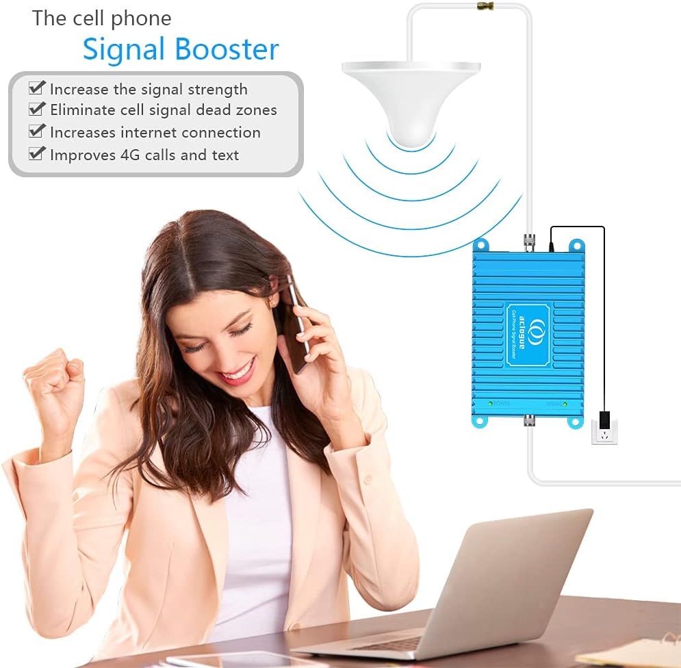 ATT Phone Signal Booster 5G 4G LTE Home Cell Phone Signal Booster 700MHz Band 12/17 FDD Cell Signal Repeater Amplifier Antenna Kits, Boosts 5G 4G LTE