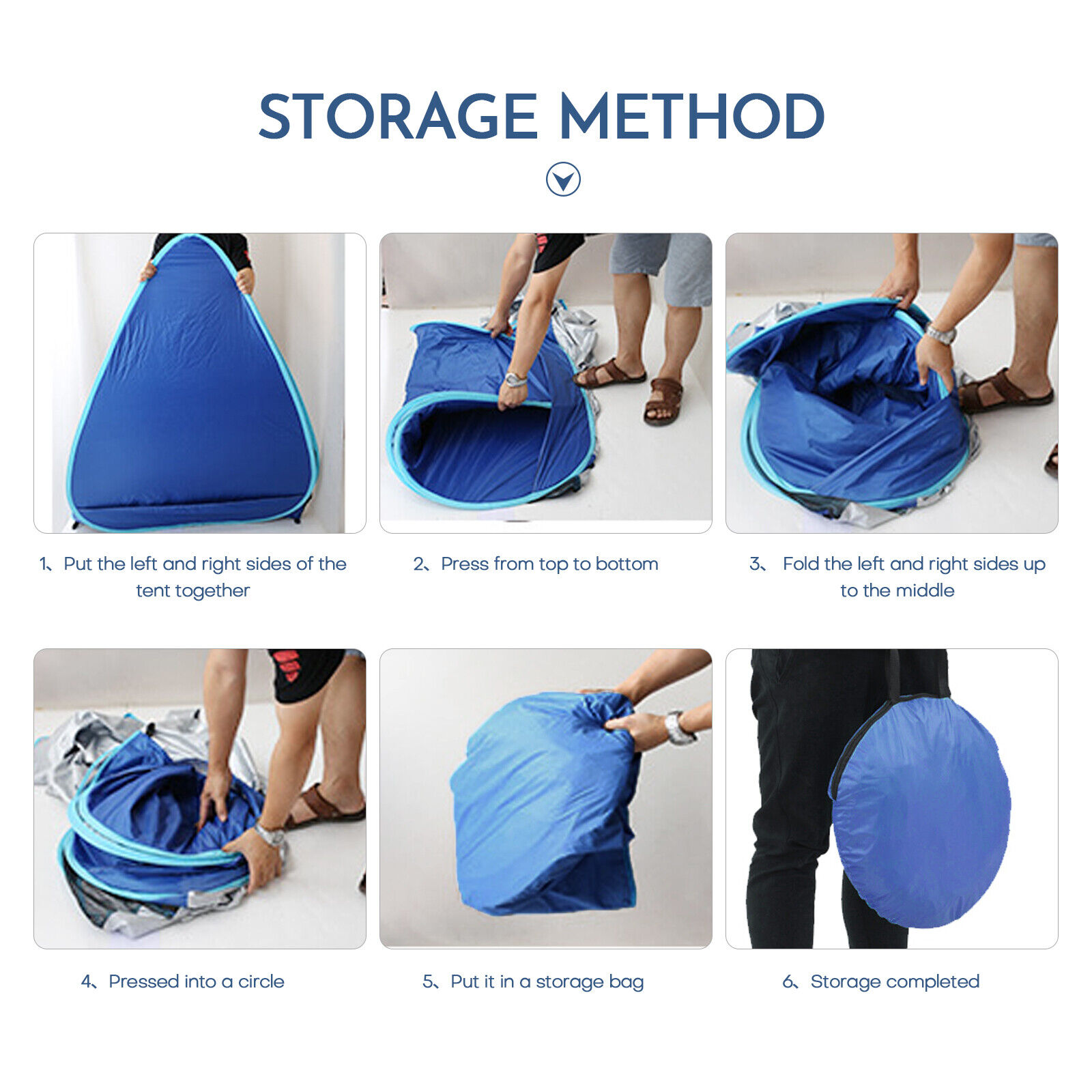 Pop Up Beach Tent Sun Shade Shelter Anti-UV Outdoor Camping Portable Blue Canopy