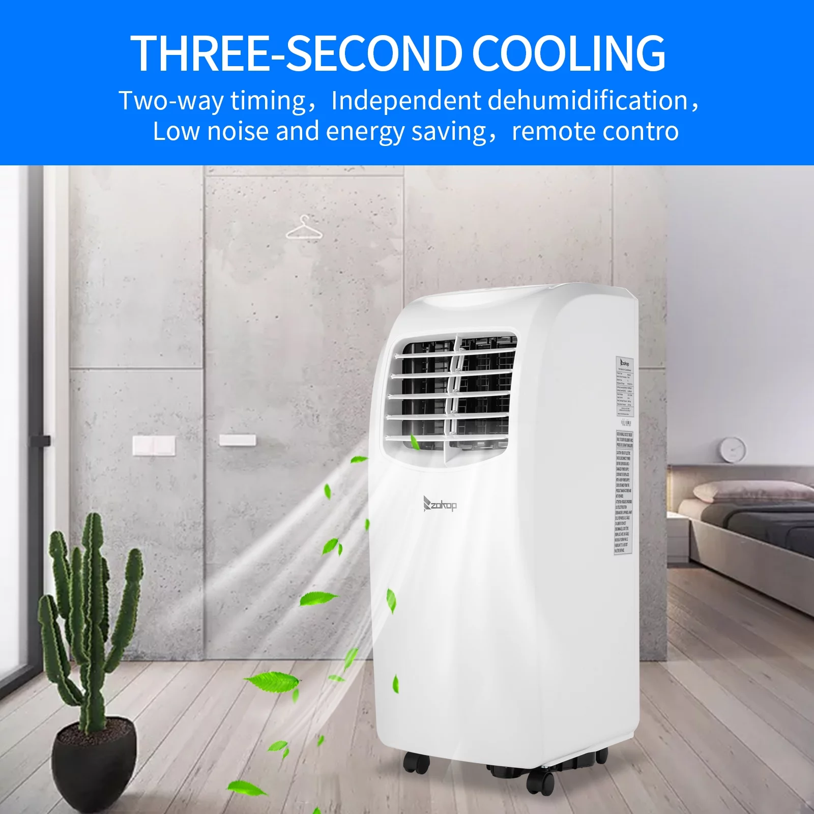 SamyoHome 8,000 BTU Portable Air Conditioner Dehumidifier Function