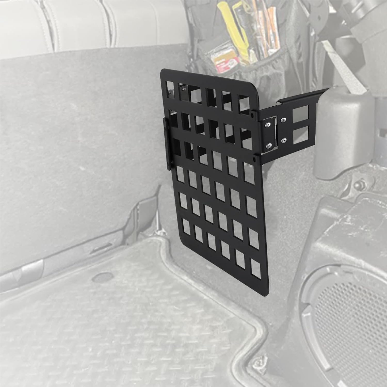 MFC Rear Cargo Storage Rack Shelf Metal Trunk Organizer Storage Shelf Compatible with for Jeep Wrangler JK Unlimited 4-Door 2007-2018,Right Side