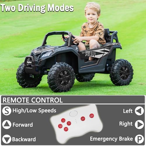 sopbost 24v 4WD Ride On Truck Electric Car for Kids Ride On Car with Remote Control Ride On Toys for Big Kids Electric Power Vehicles Wheels for Boys