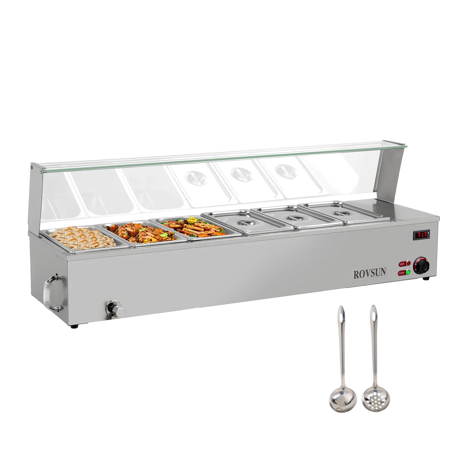 ROVSUN 48QT 1500W Electric Commercial Food Warmer