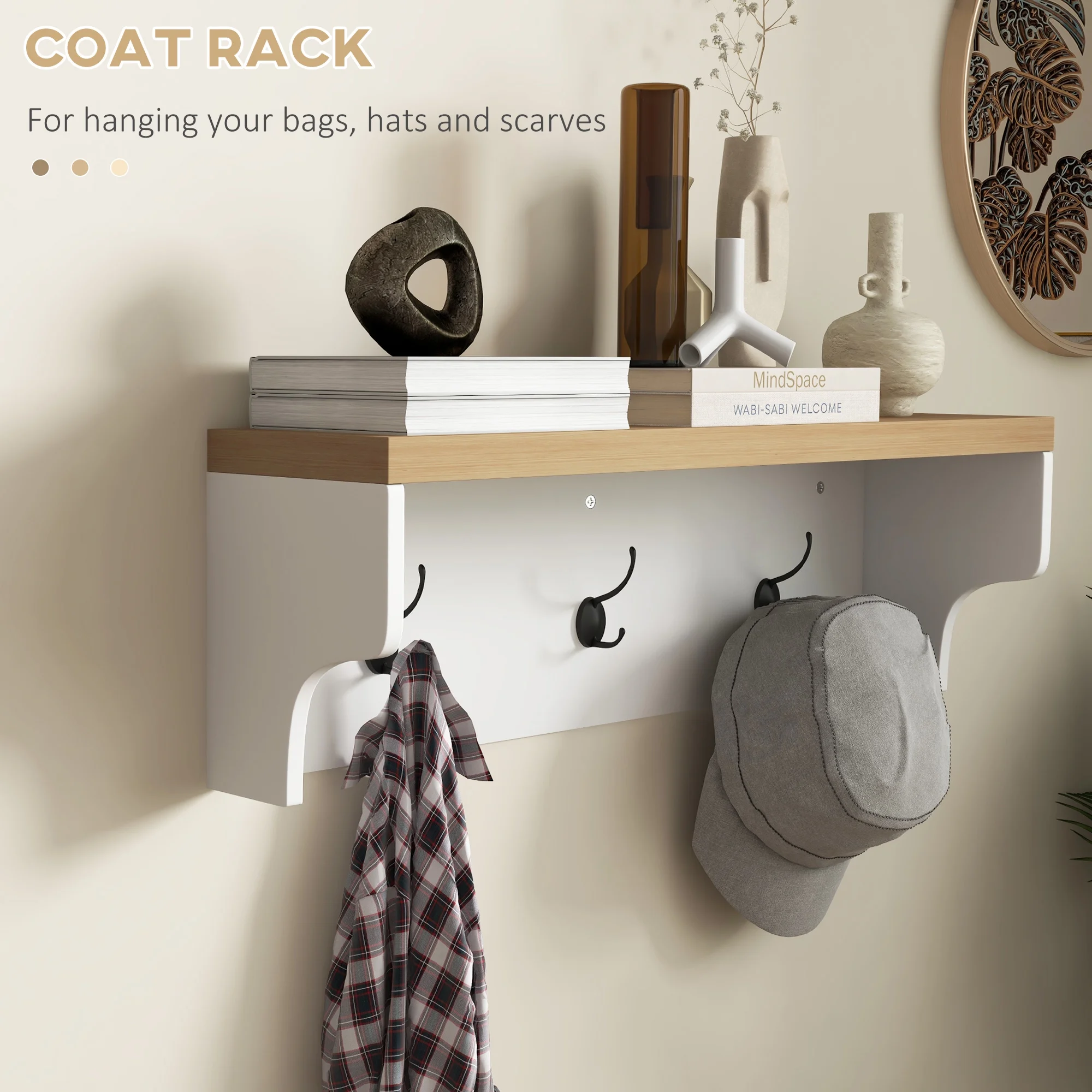 CoSoTower 2-In-1 Coat Rack Shoe Bench Set, 9 Pair Shoe Storage Cabinet Rack with Hall Tree, Modern Entryway, Hallway, Mudroom, Bedroom Organizer