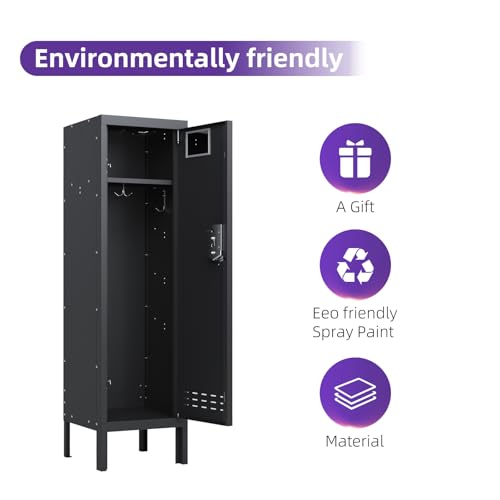 Metal Cabinet Home Office Storage,Lockers,Lockable Employees Metal Locker with Door,54" Height Steel Locker,Lockable Steel Locker for Gym,School,Home
