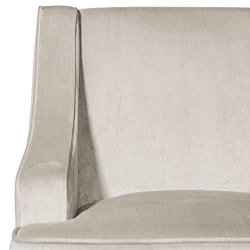 HomePop Velvet Swoop Arm Accent Chair, Suri Blue
