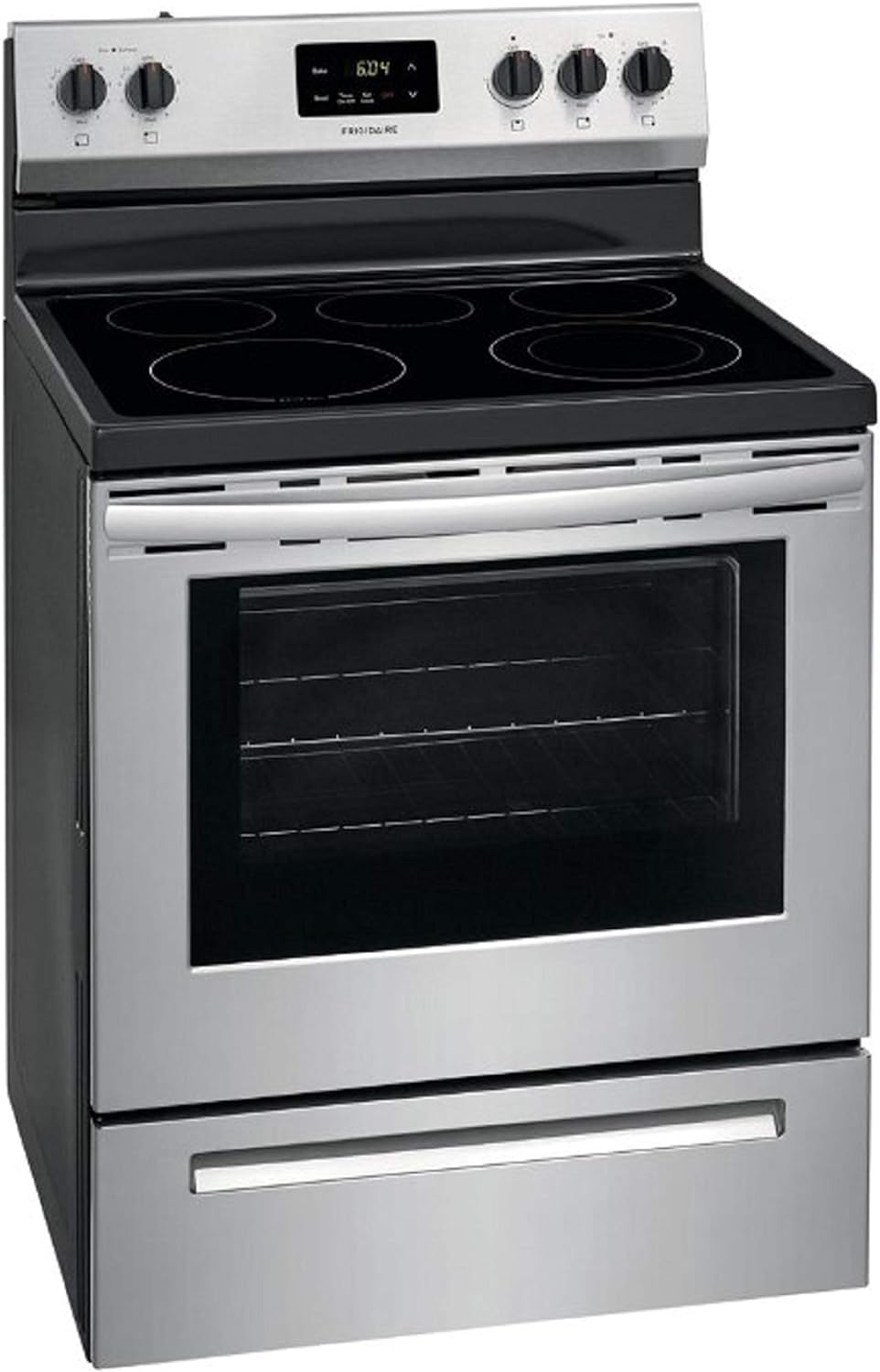 Frigidaire FCRE3052AS 30 Freestanding Electric Range with 5.3 cu. ft. Capacity Quick Boil Store-More Storage Drawer and SpaceWise Expandable Elements
