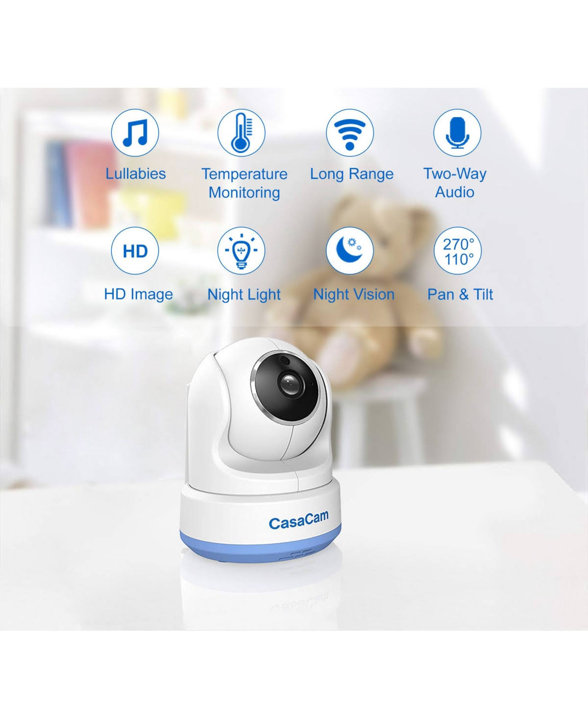 CasaCam Extra Pan u0026 Tilt Camera for BM200 - White