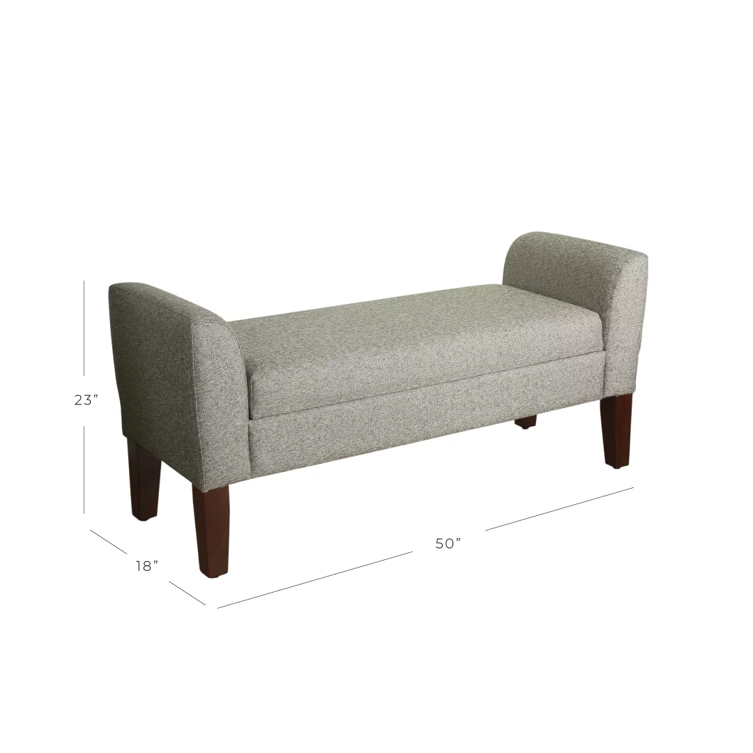 HomePop Tara Storage Bench Settee, Multiple Colors