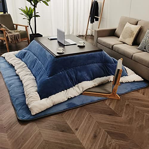 Kotatsu Table Set,Low Table for Sitting on The Floor,Tatami Heating Wood Coffee Tea Tables,with Heater and Blanket,Japanese Stove Desk in Living Room