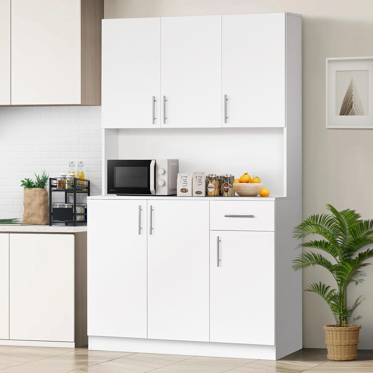 Kitchen Pantry Cabinet, 71” Pantry Storage Cabinet