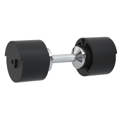 SNODE AD80 Drop Proof 80 lbs Adjustable Dumbbell Set -Adjustable Weights with Cast Iron Plates and Cradle, Knurled Handle, Fast Adjust