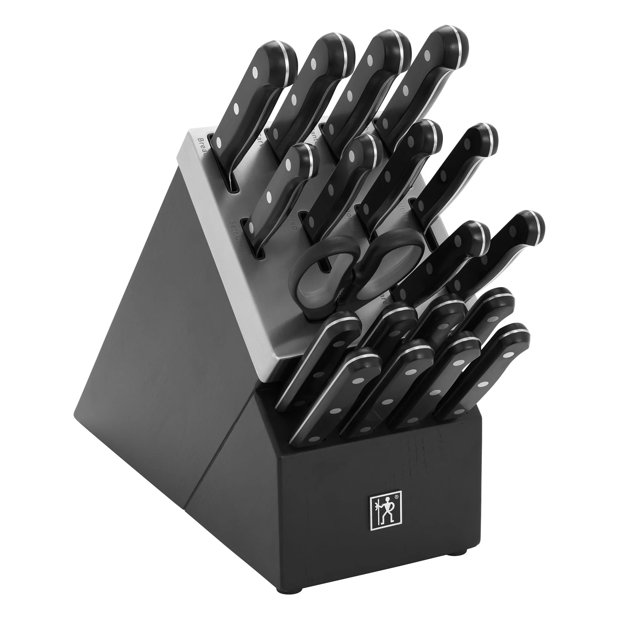 Henckels Solution 20-pc Self-Sharpening Knife Block Set - Black