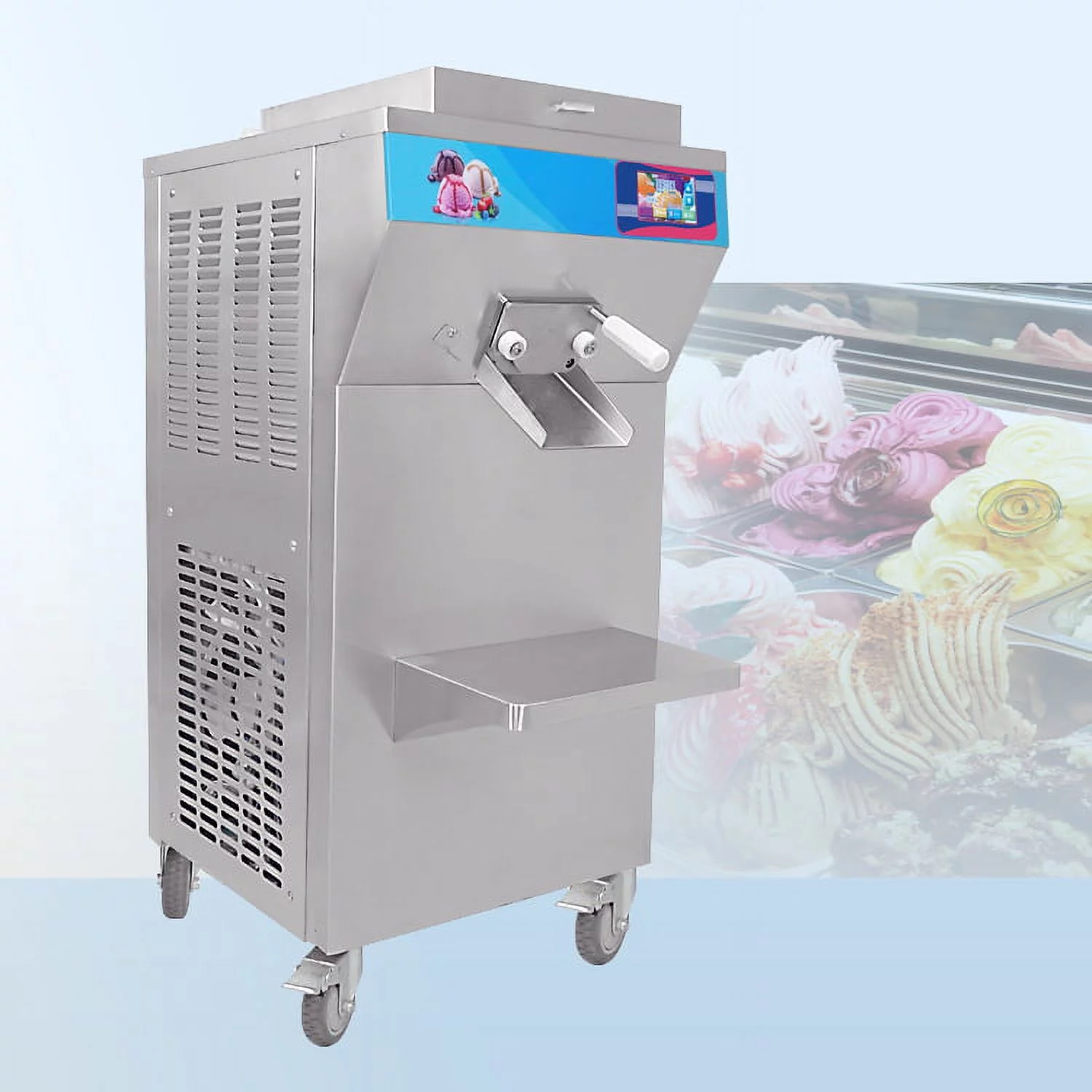 Kolice ETL Commercial Fruit Hard Ice Cream Machine, Gelato Ice Cream Machine,Batch Freezer,Italian Ice Machine