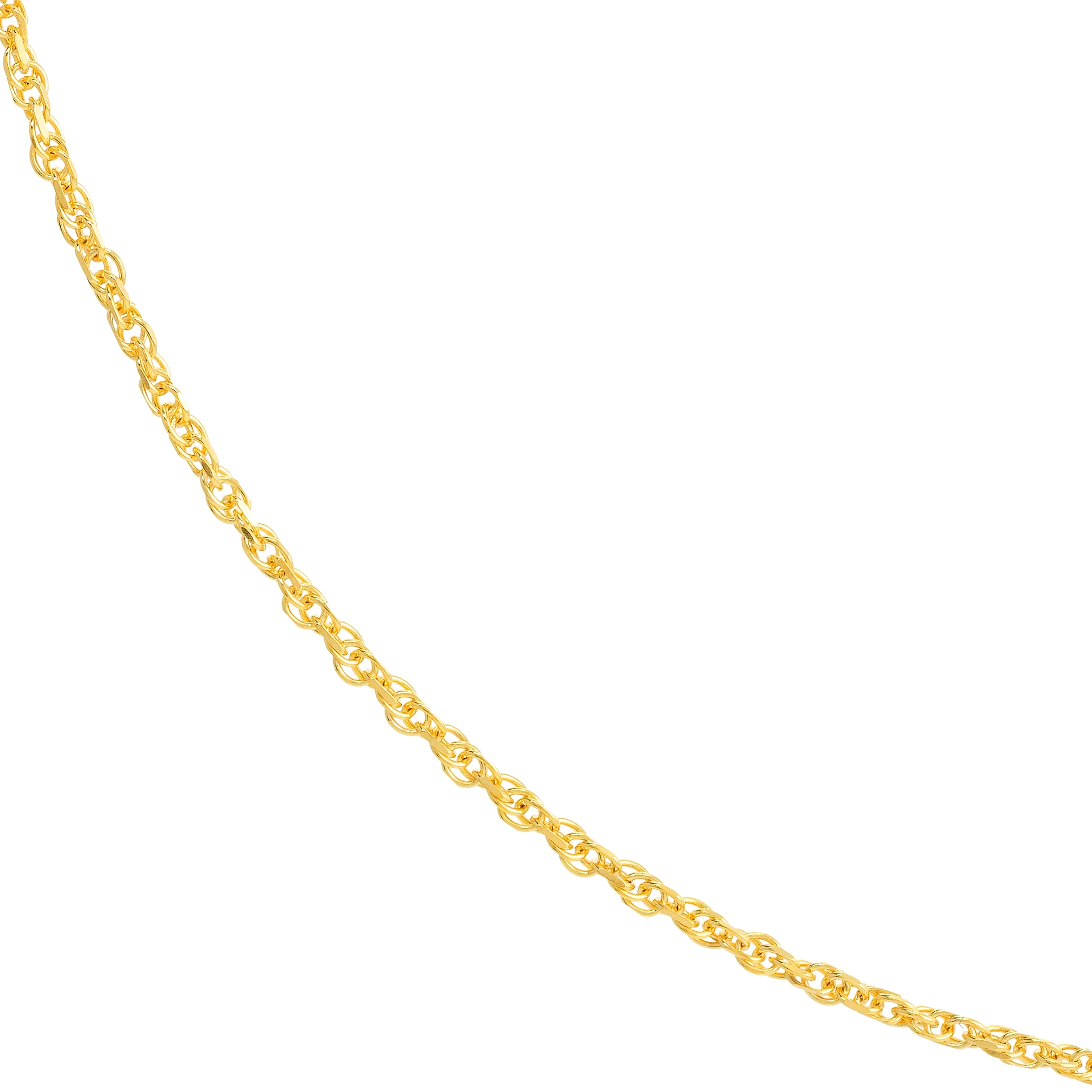 10kt Yellow Gold 18" Women's 1.05mm 025 Gauge Diamond Cut Double Rope Necklace and Lobster Lock