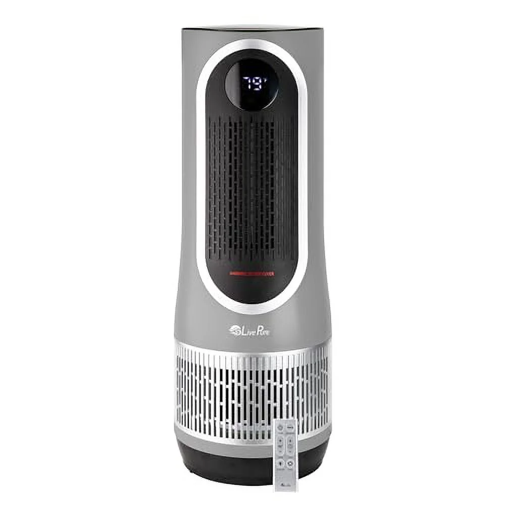 LP500APHTR Livepure 2 in 1 Clean Heat Air Purifier & Heater (12 x 11.5 x 11.5 in) - Compact Design
