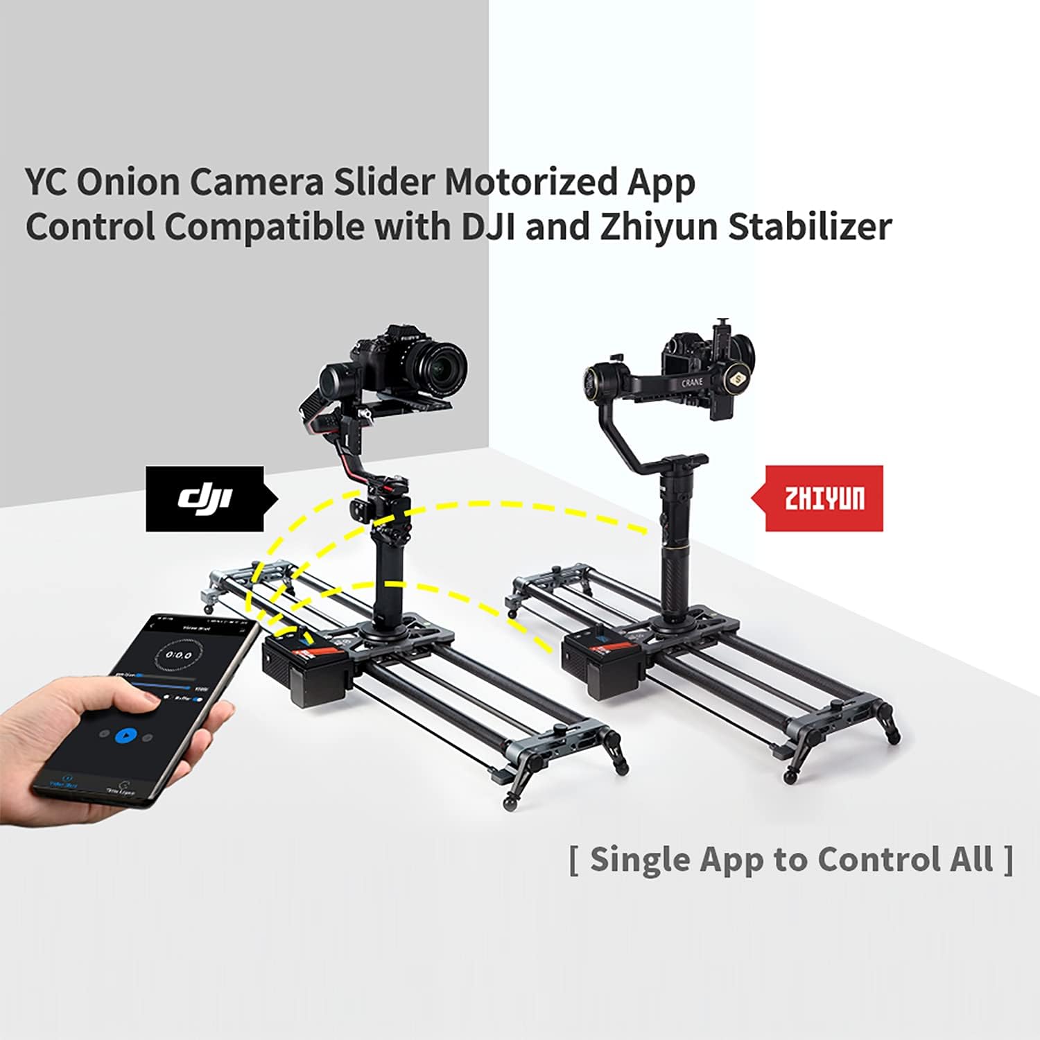 YC Onion Motorized Camera Slider 100cm/39'' with APP Control Carbon Fiber