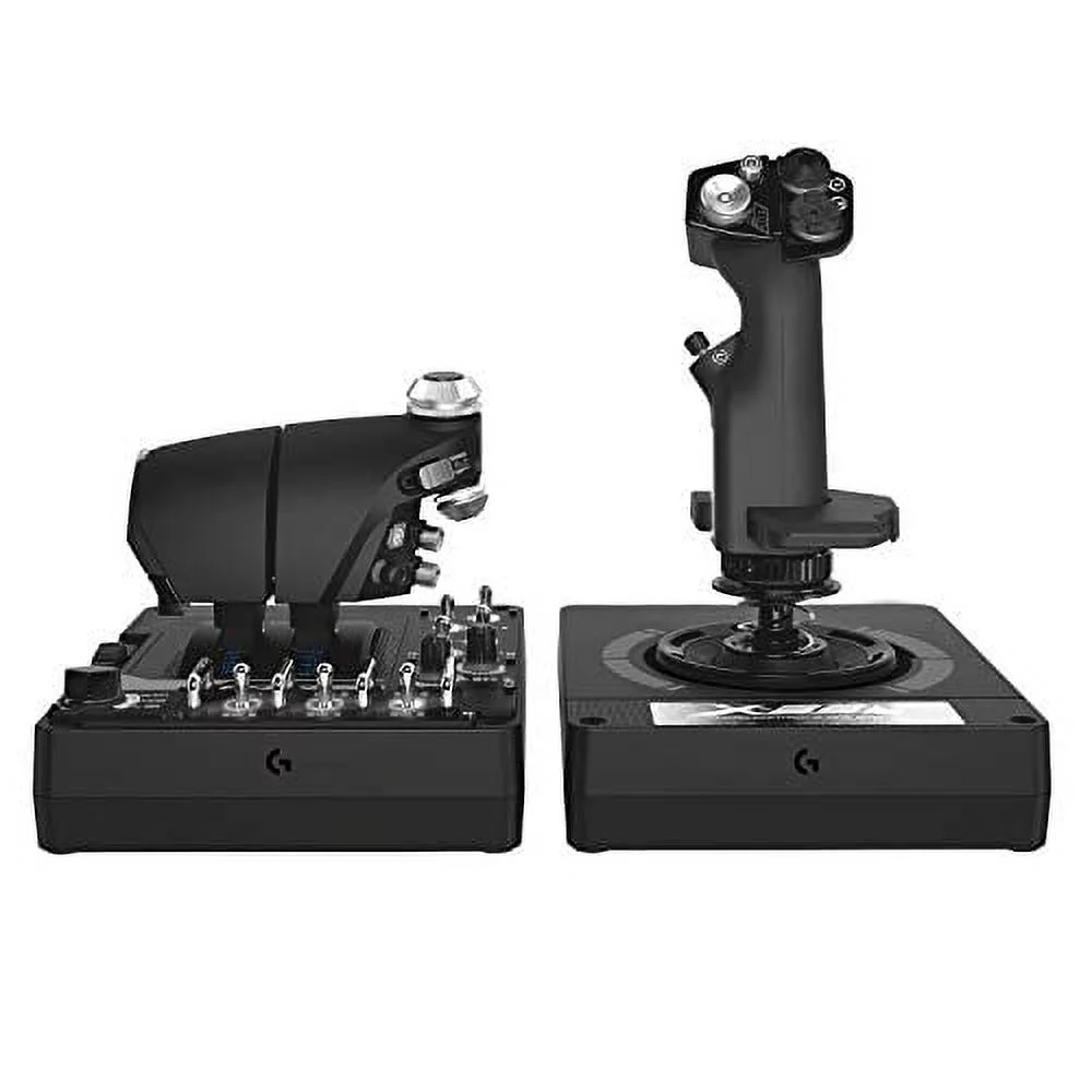 Logitech G X56 H.O.T.A.S Throttle and Joystick Flight Simulator Game Controller, 4 Spring Options, +189 Programmable Controls, RGB Lighting, 2x USB