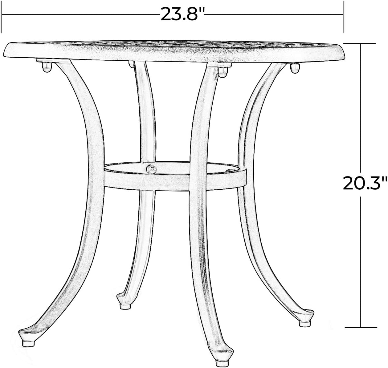 Laurel Canyon 3-Piece Cast Aluminum Patio Bistro Sets Antique Copper Finish Outdoor Furniture with Rust-Resistant Small Round Table and 2 Chairs for