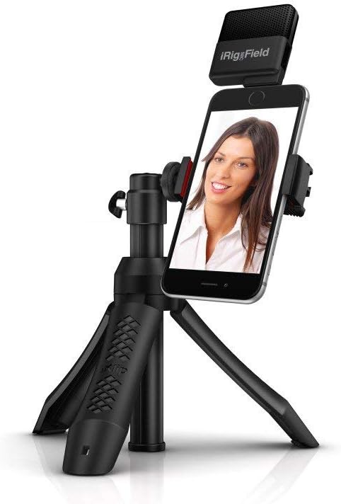 IK Multimedia iKlip Grip Pro Smartphone Stand - Tripod, Monopod, Camera Mount and Grip with Bluetooth Shutter - Black