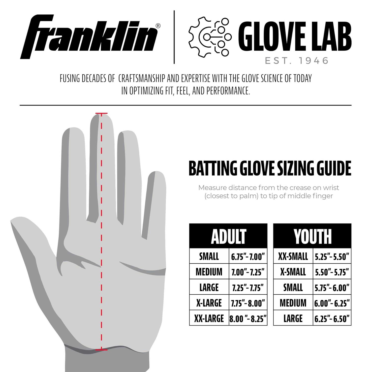Franklin Adult CFX PRT Series Batting Gloves - Sports Supplies Online Store