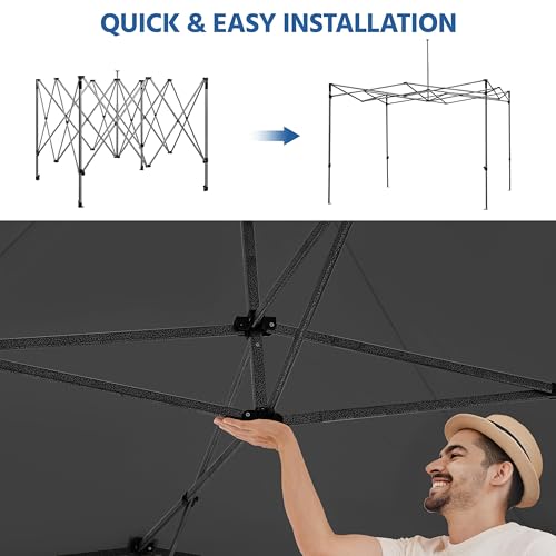 Yaheetech Heavy Duty Pop Up Canopy Tent, 10x20 Commercial Instant Shelter Tent for Wedding, Parties, Adjustable Outdoor Canopy with Wheeled Carry Bag