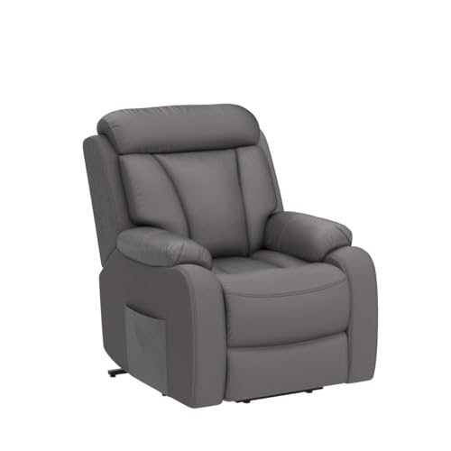 Small Power Lift Recliner for Elderly, Lift Chair Recliners, Electric Recliner Chairs for Seniors, Remote Control, Adjustable, Side Pocket (Navy Blue)