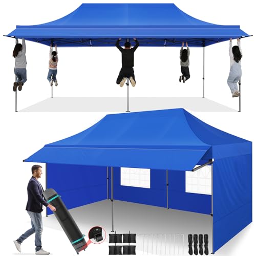 COBIZI 10x10 Pop Up Canopy Tent with Awning
