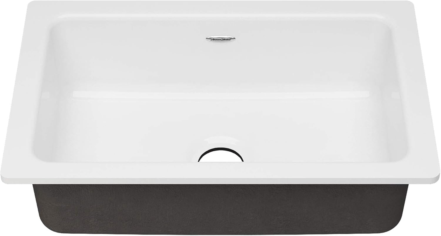American Standard 77SB30190.308 Delancey 30 x 19 Single Bowl Cast Iron Kitchen Sink Brilliant White