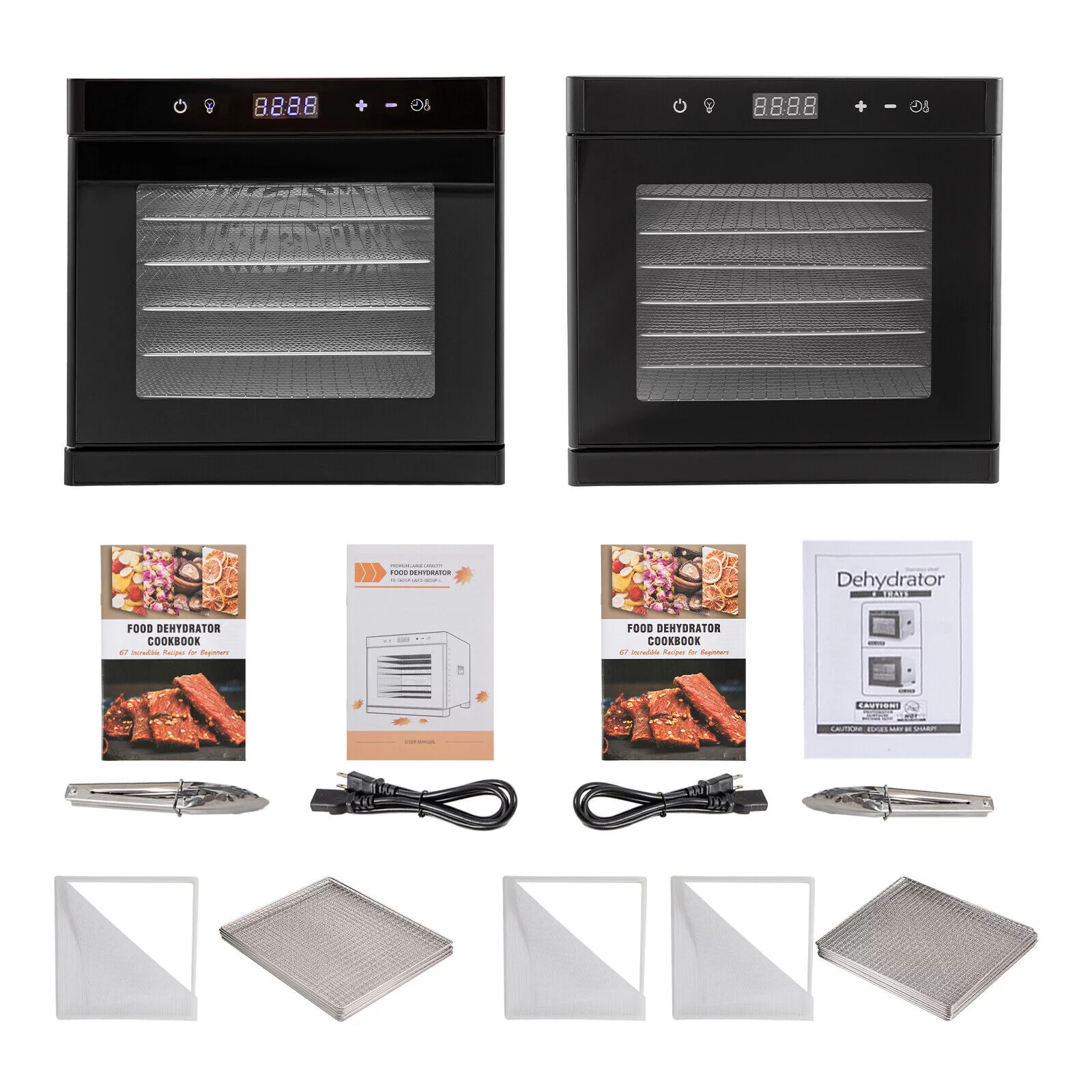 6/8 Trays Food Dry Dehydrator Stainless Steel Meat Fruit Vegetable Dryer Machine