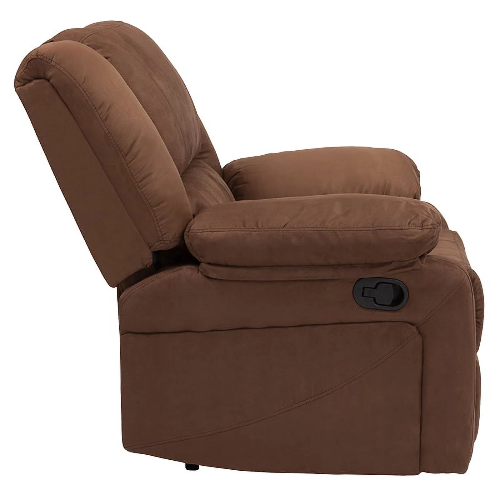 Emma + Oliver Chocolate Brown Microfiber Recliner