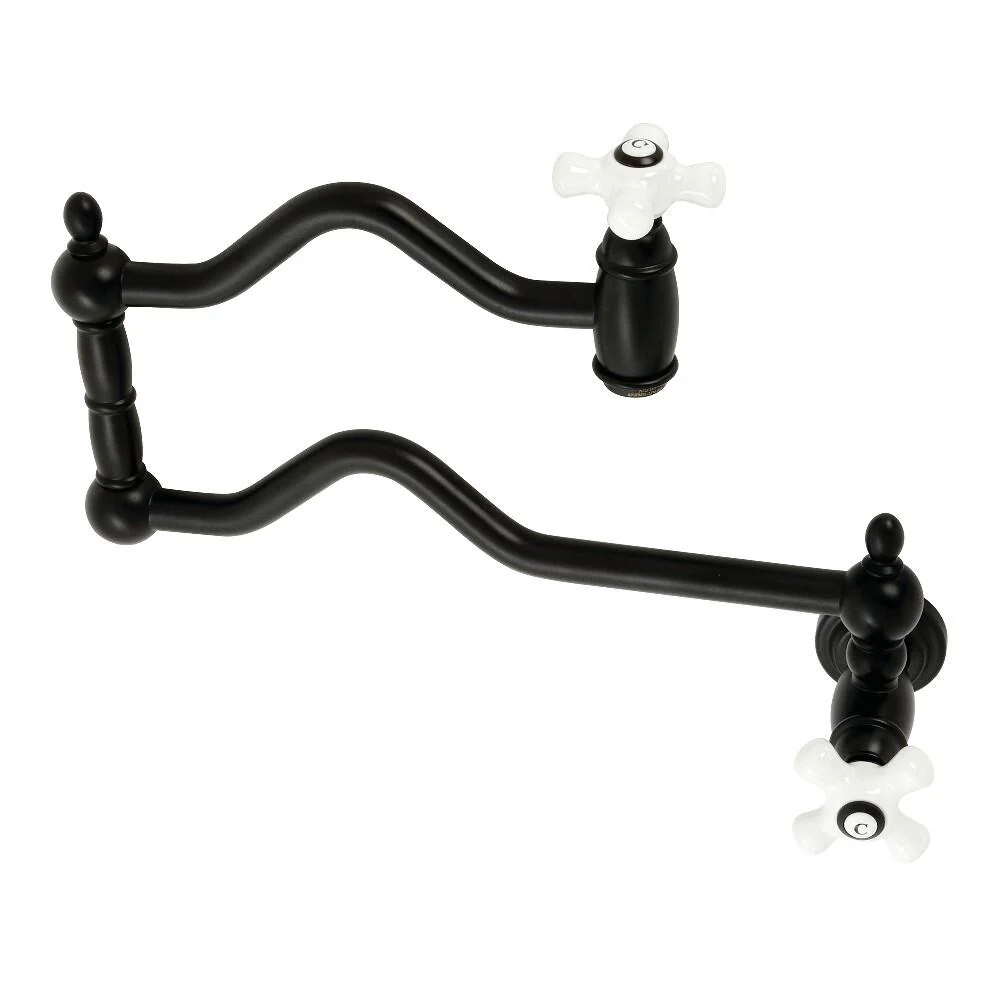 Kingston Brass Pot Filler in Matte Black, KS2100PX